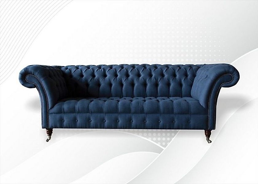 JVmoebel Chesterfield-Sofa Chesterfield Sofa handgefertigt massivem Holz Mö günstig online kaufen