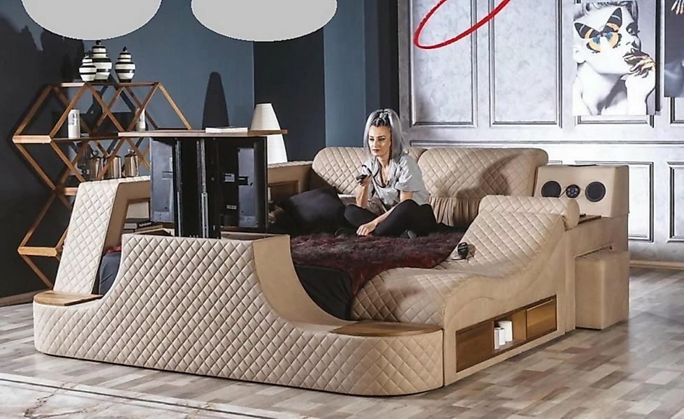 JVmoebel Bett, Multifunktion Bett Schlafzimmer Möbel Betten Luxus Bett tv l günstig online kaufen