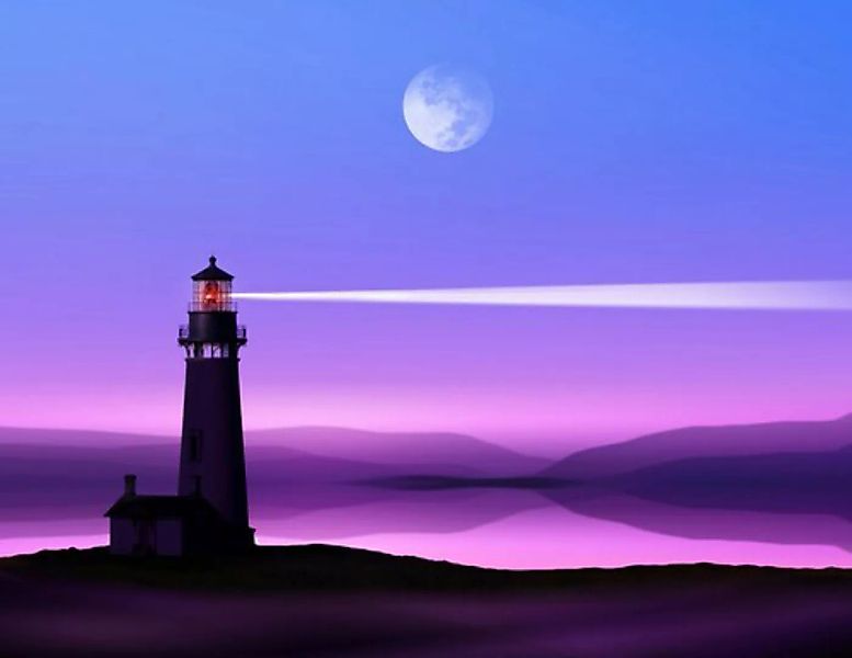 Papermoon Fototapete »Romantischer Leuchtturm« günstig online kaufen