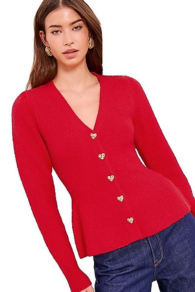 LIPSY Strickjacke Lipsy Bouclé-Strickjacke mit Schößchen (1-tlg) günstig online kaufen