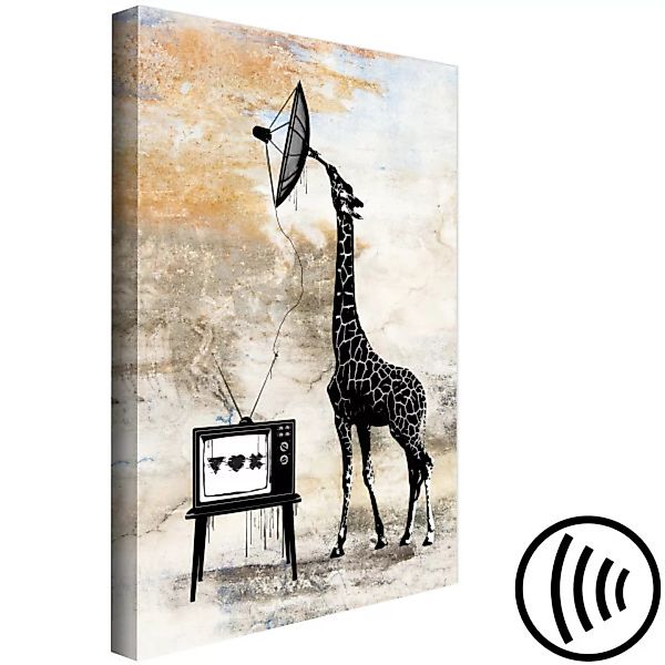 Wandbild Television Giraffe (1 Part) Vertical XXL günstig online kaufen
