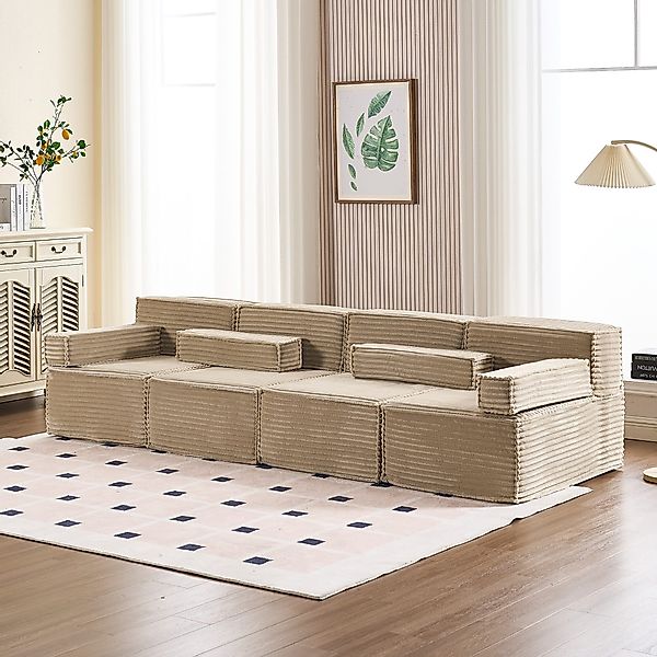 HOMYEDAMIC Big-Sofa Schwammsofa 1-4 Sitzers Ecksofa, günstig online kaufen
