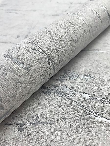 Newroom Vliestapete, Grau Tapete Modern Beton - Betonoptik Betonwand Hellgr günstig online kaufen