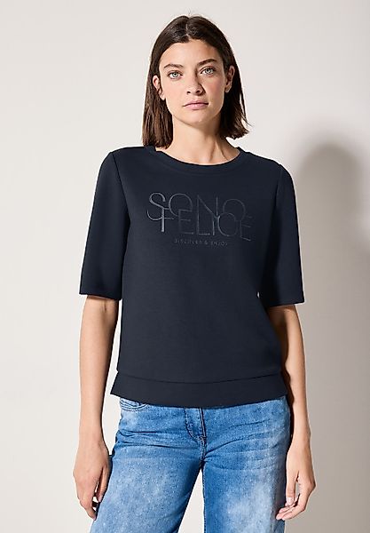 Cecil T-Shirt mit Seitlichen Einschlitzen am Saum günstig online kaufen