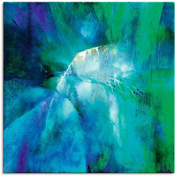 Artland Wandbild "Abstrakte Komposition in türkis" Gegenstandslos 1 Stk. tl günstig online kaufen