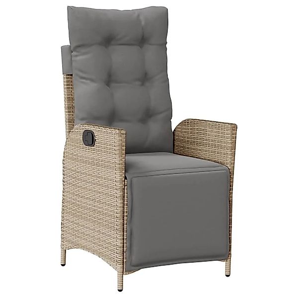 vidaXL Gartensessel mit Fußteil Verstellbar Beigemischung Poly Rattan 36528 günstig online kaufen