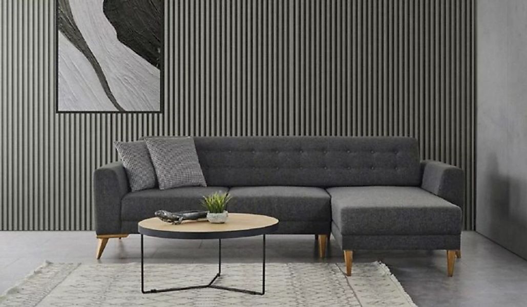 JVmoebel Ecksofa Luxus Ecksofa L - Form Moderne Grau Designer Möbel Wohnzim günstig online kaufen