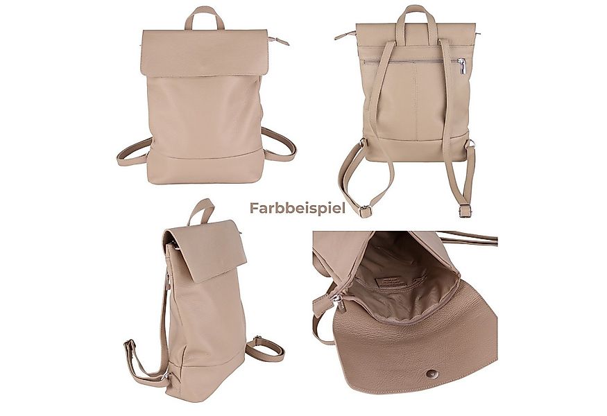 MIRROSI Tagesrucksack Damen Rucksack,Echtleder, Hergestellt in Italien (30x günstig online kaufen