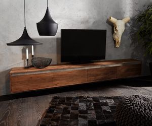 DELIFE Lowboard Stonegrace, Akazie Braun Schiefer günstig online kaufen