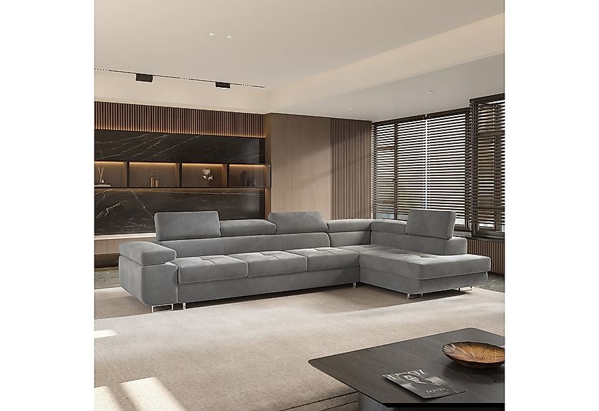 Masseno Ecksofa VICENTE mit Schlaffunktion L-Form, Sofa mit Bettkasten günstig online kaufen