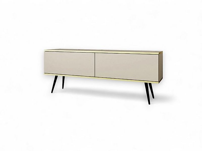ROYAL24_MARKT TV-Schrank - Oris mit schwarzen Beinen Glamour Style (135 cm) günstig online kaufen