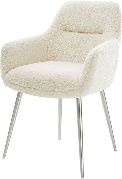 DELIFE Polsterstuhl Pejo-Flex, 4-Fuß konisch Edelstahl günstig online kaufen