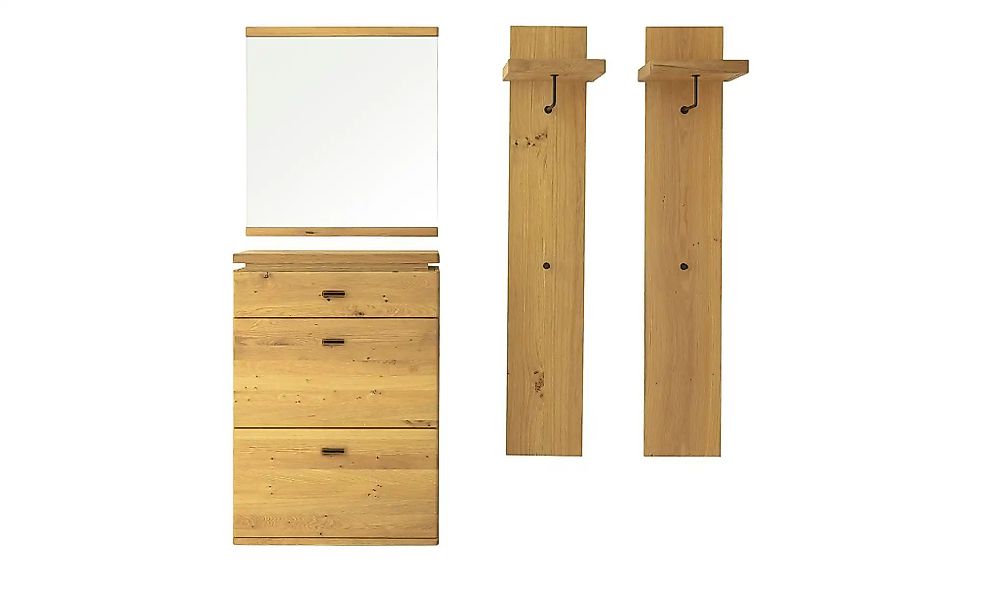 Garderobenkombination 4 teilig Woodland ¦ holzfarben ¦ Maße (cm): B: 165 H: günstig online kaufen