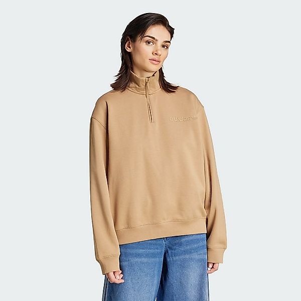 adidas Originals Sweatshirt ESSENTIALS LINEAR QUARTER-ZIP OVERSIZED OBERTEI günstig online kaufen