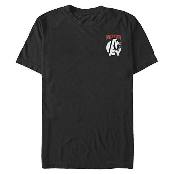 Marvel - Avengers - Black Widow Widow Badge - Männer T-Shirt günstig online kaufen