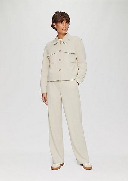 s.Oliver Chinos Hose Wide-Leg-Hose aus Struktur-Jersey günstig online kaufen