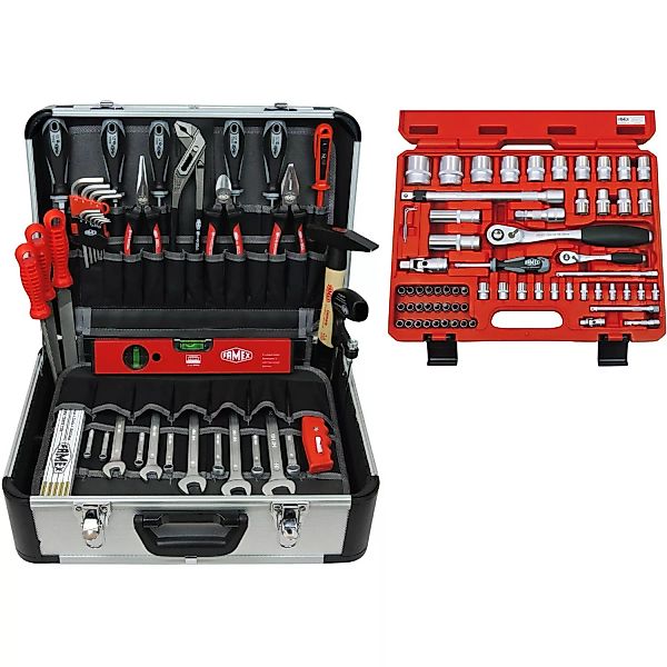 Famex Alu Werkzeugkoffer 429-18 mit Steckschlüsselsatz 66-tlg. günstig online kaufen