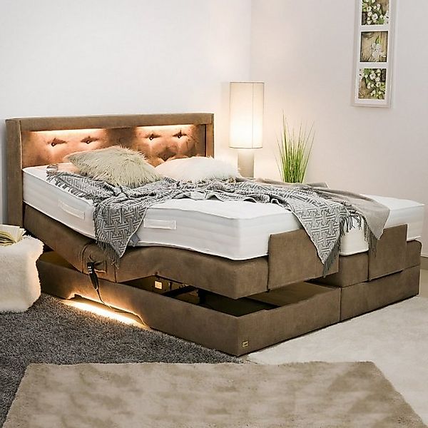 PAARA Boxspringbett Paris elektrisch verstellbar mit Motor LED alles, mit e günstig online kaufen