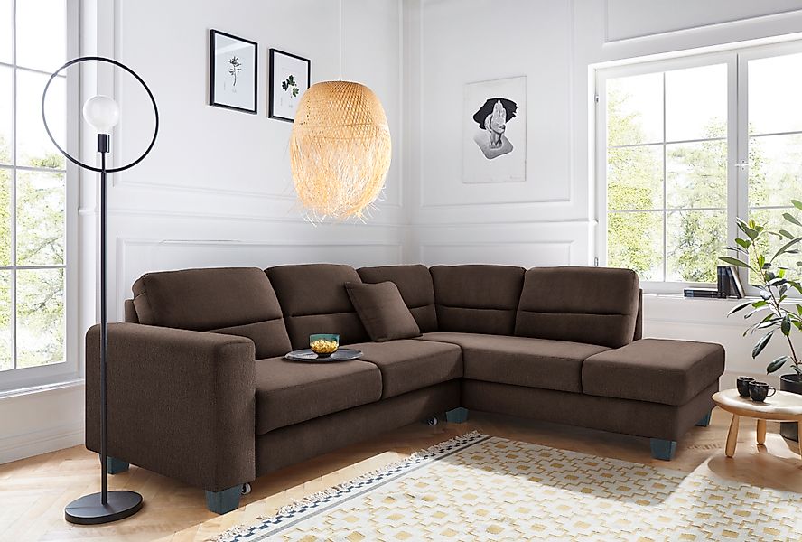TRENDMANUFAKTUR Ecksofa »Chamber, zeitlos&modern, hoher Sitzkomfort, Breite günstig online kaufen