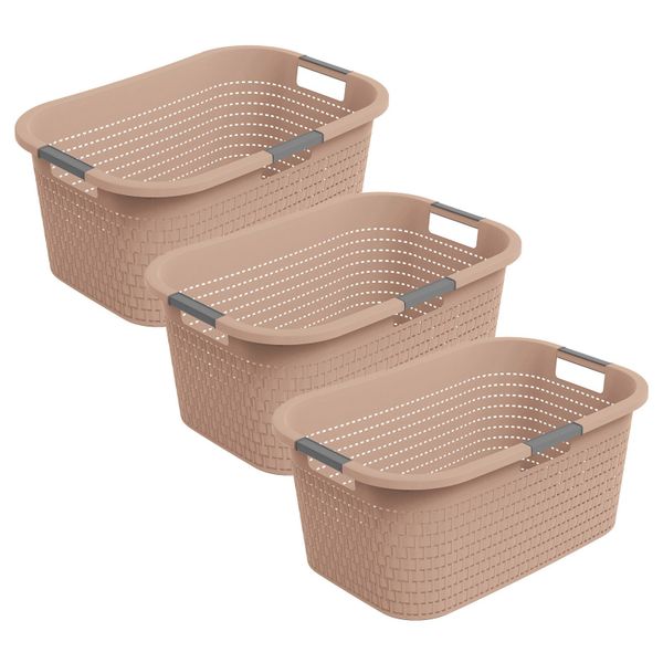 ROTHO Wäschekorb 3er-Set Wäschebox 40L COUNTRY, günstig online kaufen