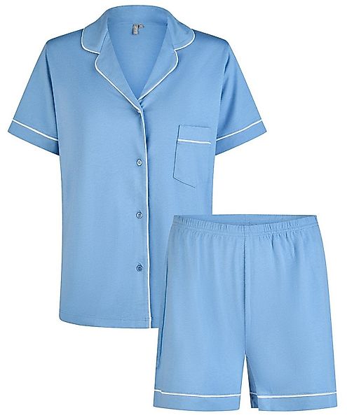 By Louise Shorty Sleep Chic (Set, 2 tlg., 2-teilig) Damen Pyjama Button Dow günstig online kaufen