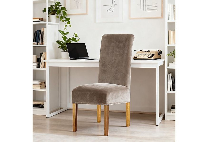 OKWISH Stuhlhusse 4er-Set Samt Stuhlhussen Esszimmer Stuhlbezug Stuhlüberzu günstig online kaufen