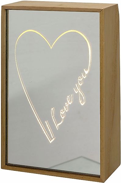 Creativ home LED-Dekofigur "Dekoobjekt mit Schriftzug I LOVE YOU" günstig online kaufen