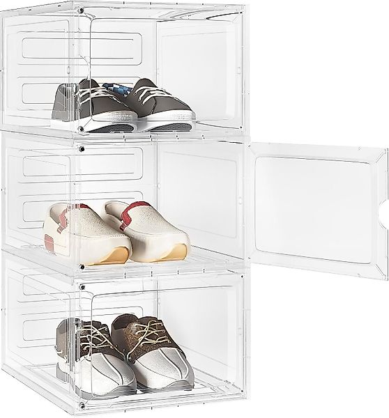 Woltu Schuhbox Aufbewahrungsboxen (3 St), stapelbar günstig online kaufen