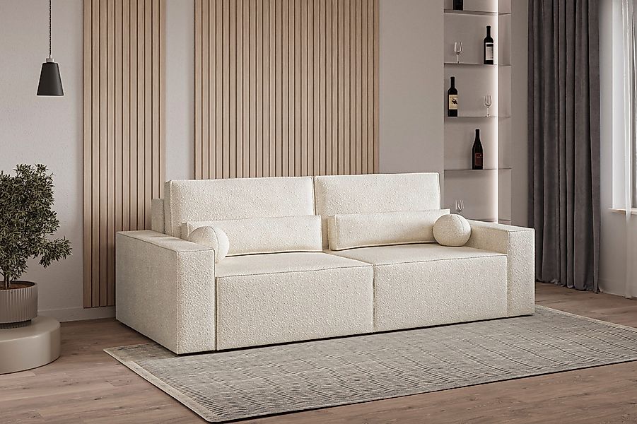 MOEBLO Sofa Denver mini aus Bouclé, günstig online kaufen