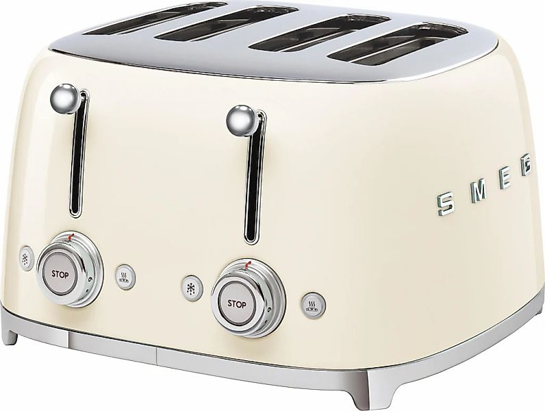 Smeg Toaster "TSF03CREU" 4 kurze Schlitze 3000 W günstig online kaufen