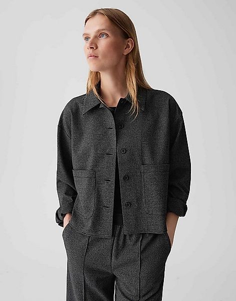 OPUS PANTS Langarmbluse FAMOSY FUNK Boxy Overshirt mit Pepitamuster günstig online kaufen