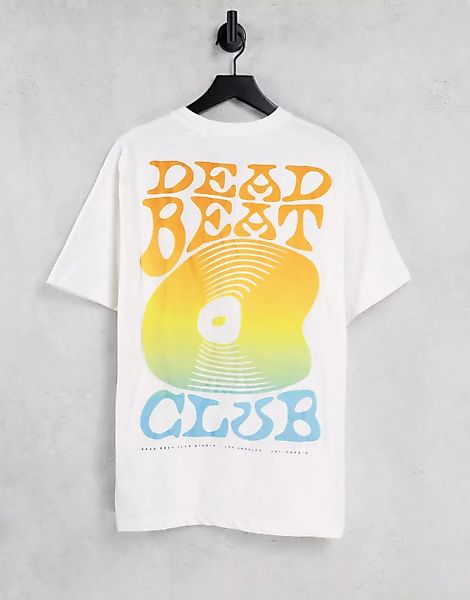 Pull&Bear – Oversize-T-Shirt in Weiß mit Rückenprint günstig online kaufen