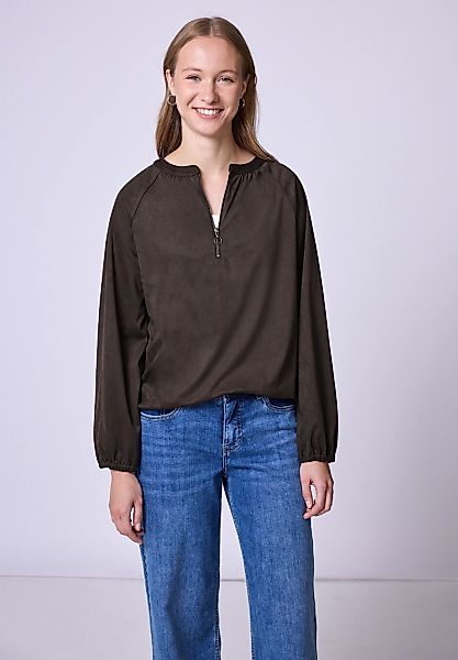 STREET ONE STUDIO Langarmbluse, in Unifarbe günstig online kaufen