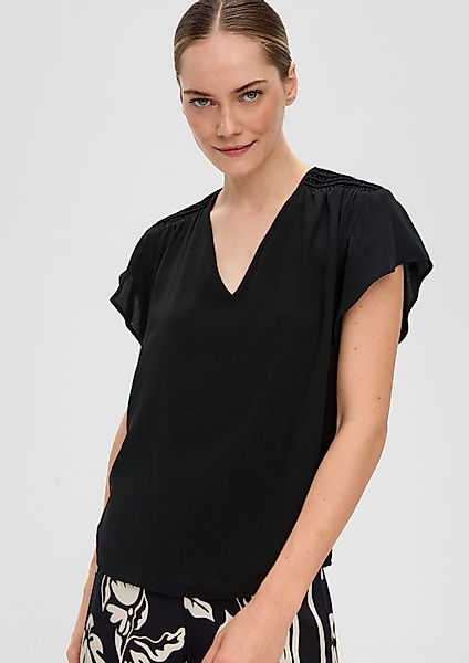s.Oliver BLACK LABEL Kurzarmbluse Blusenshirt mit günstig online kaufen