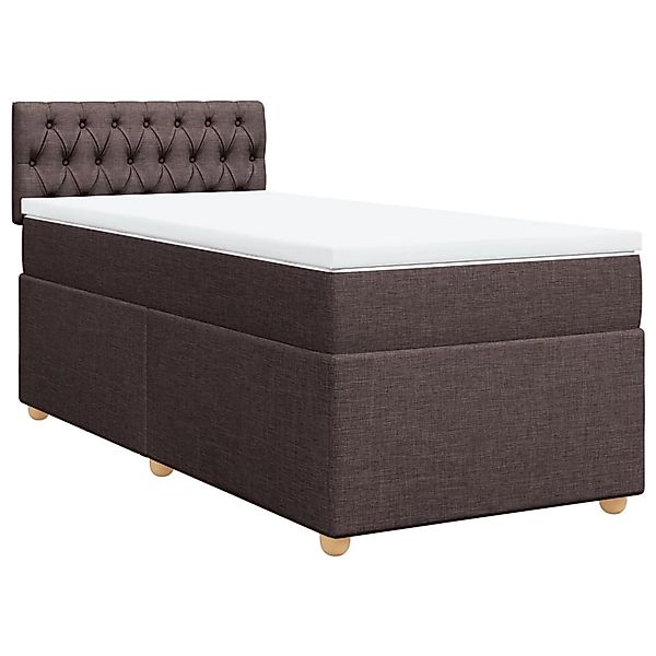 vidaXL Boxspringbett mit Matratze Dunkelbraun 80x200 cm Stoff2106193 günstig online kaufen