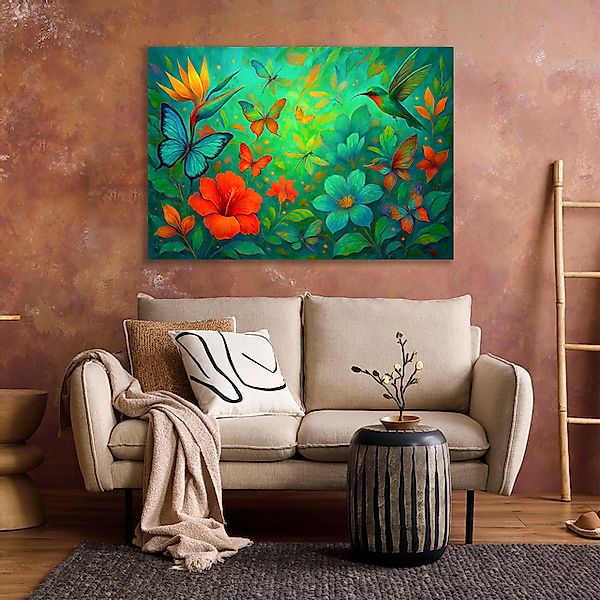queence Acrylglasbild »Leichtigkeit« Blumenbilder   Blumenwiese   Blätter günstig online kaufen