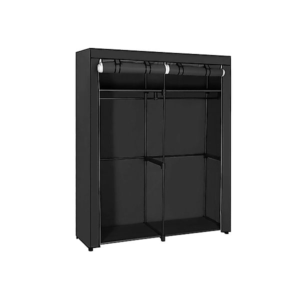 Stoffschrank   ¦ schwarz ¦ Maße (cm): B: 140 H: 174 Schränke > Dielenschrän günstig online kaufen