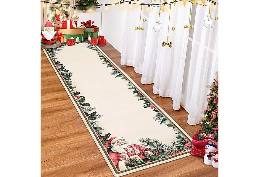 GarveeMore Teppich Weihnachten Wohnzimmer Waschbar Weihnachtsteppich günstig online kaufen