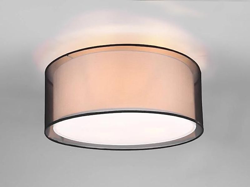 Deckenleuchte 3xE27 Matt Transparent 1 Stück Metall Schwarz / Weiß günstig online kaufen
