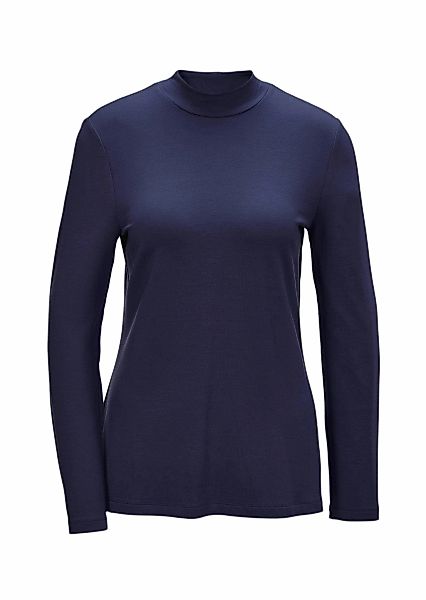 GOLDNER Longpullover "Kurzgröße Stehkragenshirt mit Langarm" günstig online kaufen