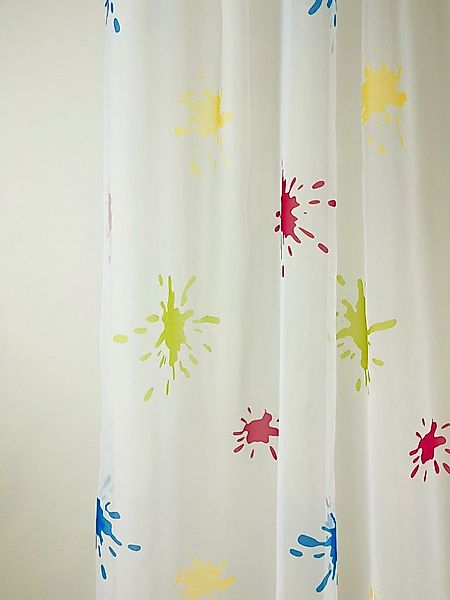 novumfix Meterware Kleckse, Voile mit bunten Farbklecksen, 290 cm hoch, hal günstig online kaufen