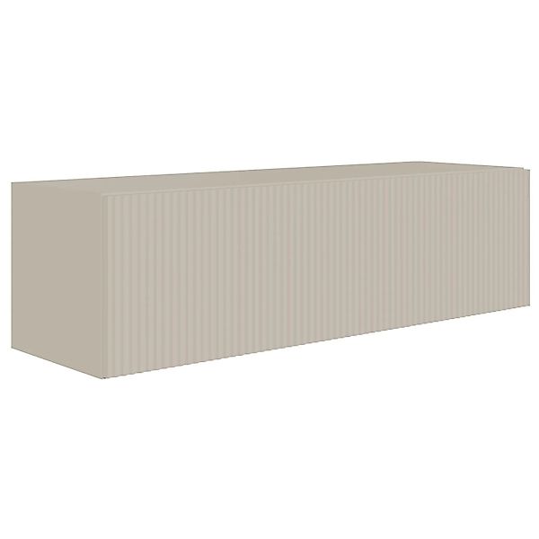 Selsey TV-Hängeboard Veldio mit Lamellenfront 100 cm Greige günstig online kaufen