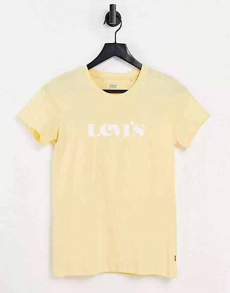Levi's – Perfect – T-Shirt mit Logo auf der Brust in Pfirsich-Orange günstig online kaufen