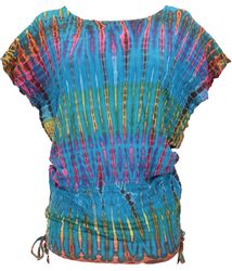 Guru-Shop T-Shirt Batikshirt mit Fledermausärmeln, lockeres.. günstig online kaufen