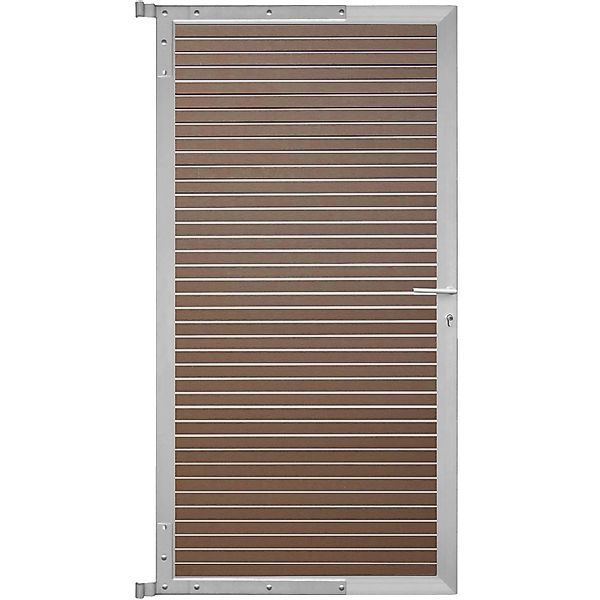 GartenLand Steckzauntor Air Gap ca. 90 x 175 cm WPC Schokobraun Aluminium S günstig online kaufen
