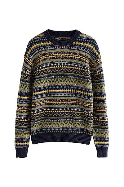 Next Rundhalspullover Regular Fit Pullover mit Fairisle-Muster (1-tlg) günstig online kaufen