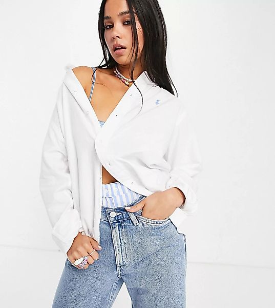 Polo Ralph Lauren x ASOS – Exklusive Collab – Oversize-Hemd in Weiß mit Log günstig online kaufen