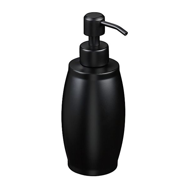 relaxdays Seifenspender Edelstahl 350 ml, Schwarz günstig online kaufen