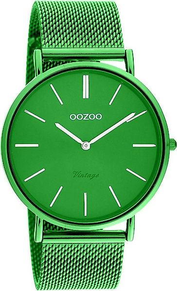 OOZOO Quarzuhr Vintage Damenuhr C20273 Grün Milanaiseband 40 mm günstig online kaufen
