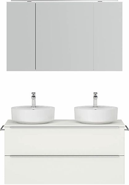 nobilia Badmöbel-Set, (2 St., vormontiert, mit Soft-Close), inkl. Spiegelsc günstig online kaufen